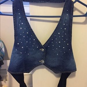 Sexy Denim Halter Top